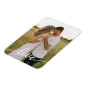 Voeg je eigen romantische liefdesfoto toe magneet (Linkerzijde)