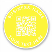Voeg je eigen ronde QR-code tekst Scan Minimaal to Sticker (Voorkant)