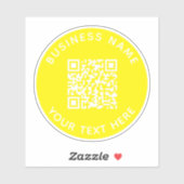 Voeg je eigen ronde QR-code tekst Scan Minimaal to Sticker (Vel)