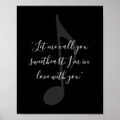 Voeg je eigen songtekst toe Citaat muziek Poster (Voorkant)