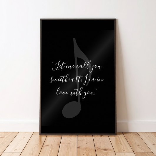 Voeg je eigen songtekst toe Citaat muziek Poster