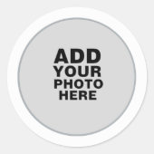 Voeg je eigen speciale foto toe ronde sticker (Voorkant)
