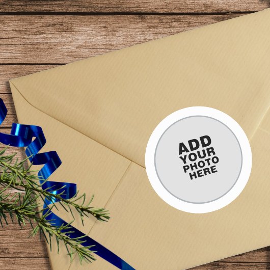 Voeg je eigen speciale foto toe ronde sticker