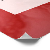 Voeg je eigen tekst Bright Red Abstract Alcohol In Poster (Hoek)