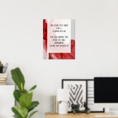 Voeg je eigen tekst Bright Red Abstract Alcohol In Poster (Thuiskantoor)