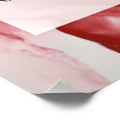 Voeg je eigen tekst Bright Red Abstract Alcohol In Poster (Hoek)