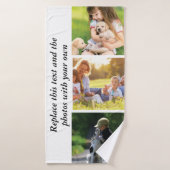 Voeg je eigen tekst en foto's toe badhanddoek (Badhanddoek)