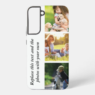 Voeg je eigen tekst en foto's toe samsung galaxy hoesje