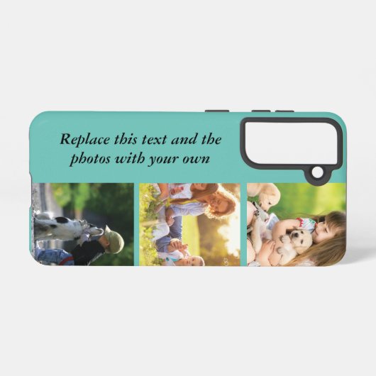 Voeg je eigen tekst en foto's toe samsung galaxy hoesje (Achterkant horizontaal)