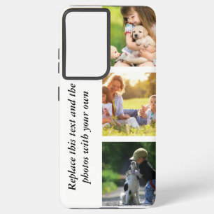 Voeg je eigen tekst en foto's toe samsung galaxy hoesje