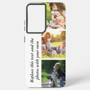 Voeg je eigen tekst en foto's toe samsung galaxy hoesje