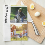 Voeg je eigen tekst en foto's toe theedoek (Quarter Fold)