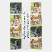 Voeg je eigen tekst en foto's toe theedoek (Verticaal)