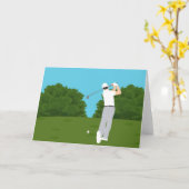 VOEG JE EIGEN TEKST Golfswing toe Kaart (Gele Bloem)