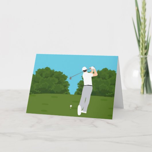 VOEG JE EIGEN TEKST Golfswing toe Kaart (Voorkant)