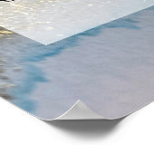 Voeg je eigen tekst Gouden Glitterij Subtiele Alco Poster (Hoek)