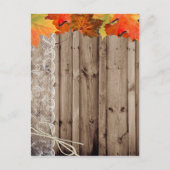 Voeg je eigen tekst Herfst Invite Briefkaart (Voorkant)