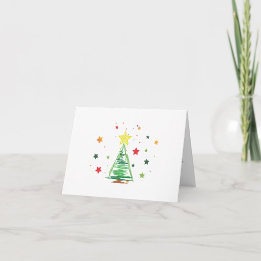 VOEG JE EIGEN TEKST-kerstkaart TOE Bedankkaart (Voorkant)