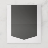 Voeg je eigen tekst licht en donkergrijs toe plaatskaartje (Buitenkant ongevouwen)