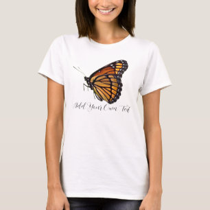 Voeg je eigen tekst Monarch Butterfly toe T-shirt