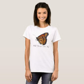 Voeg je eigen tekst Monarch Butterfly toe T-shirt (Voorkant volledig)
