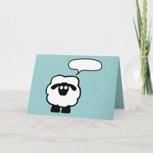 Voeg je eigen tekst schapen Wenskaart Kaart