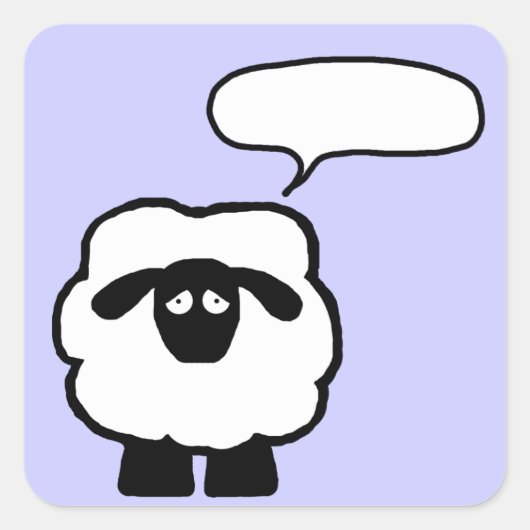 Voeg je eigen tekst Sheep Stickers toe (Voorkant)