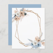 voeg je eigen tekst toe aan boho floral pampas bru (Voorkant / Achterkant)