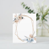 voeg je eigen tekst toe aan boho floral pampas bru (Staand voorkant)