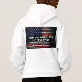 Voeg je eigen tekst toe aan de grijze Amerikaanse (Achterkant)