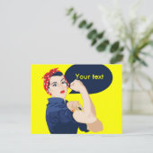 Voeg je eigen tekst toe aan de rosie riveter briefkaart (Staand voorkant)