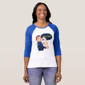 Voeg je eigen tekst toe aan de rosie riveter t-shirt (Voorkant volledig)