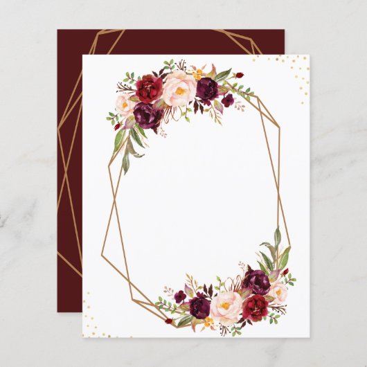 voeg je eigen tekst toe aan de waterverf van Burgu (Voorkant / Achterkant)