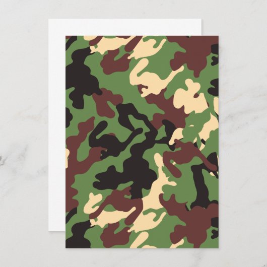 VOEG JE EIGEN TEKST TOE Camouflage Menu (Voorkant / Achterkant)