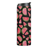 Voeg je eigen tekst toe! Cute Watermelon Waterverf Thermosbeker (Gedraaid links)