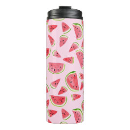 Voeg je eigen tekst toe! Cute Watermelon Waterverf Thermosbeker