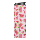 Voeg je eigen tekst toe! Cute Watermelon Waterverf Thermosbeker (Gedraaid links)