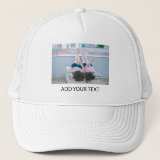 Voeg je eigen tekst toe en foto's op persoonlijke trucker pet