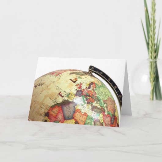 VOEG JE EIGEN TEKST Toe Globe Kaart (Voorkant)