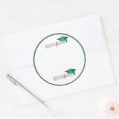 Voeg je eigen tekst toe Groen Afstuderen Sticker (Envelop)