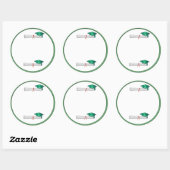 Voeg je eigen tekst toe Groen Afstuderen Sticker (Vel)