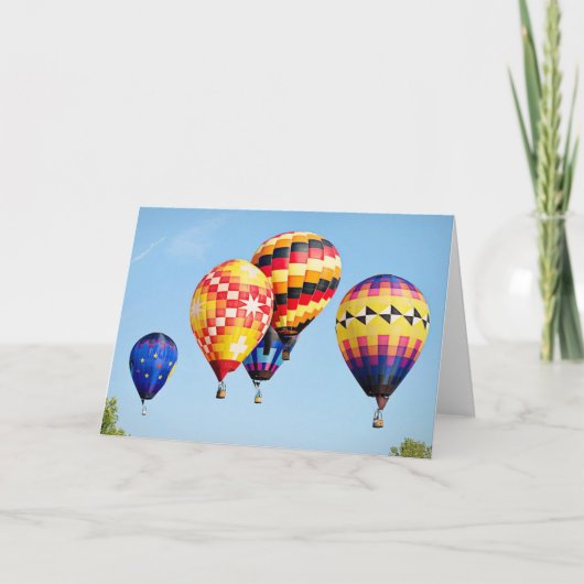 VOEG JE EIGEN TEKST TOE Heet Lucht Ballon Kaart (Voorkant)