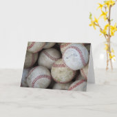 VOEG JE EIGEN TEKST TOE Honkbal Thema Kaart (Gele Bloem)