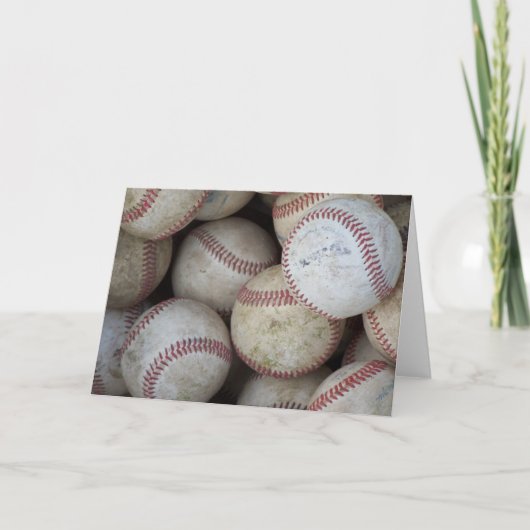 Voeg je eigen tekst toe honkbalthema kaart (Voorkant)