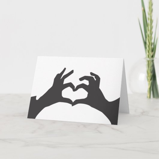 VOEG JE EIGEN TEKST TOE Liefdeshart Kaart (Voorkant)