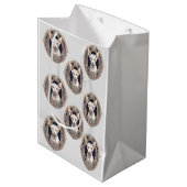 voeg je eigen tekst toe medium cadeauzakje (Voorkant Gekanteld)