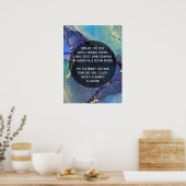 Voeg je eigen tekst toe Organisch Abstract Alcohol Poster (Keuken)