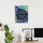 Voeg je eigen tekst toe Organisch Abstract Alcohol Poster (Thuiskantoor)