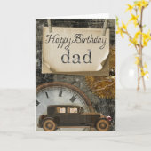 Voeg je eigen tekst toe: papa Verjaardag Kaart (Gele Bloem)