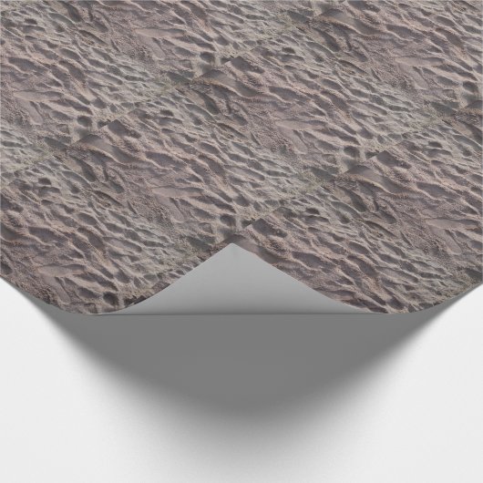 Voeg je eigen tekst toe, schrijf in zand, zonnig s cadeaupapier (Hoek)